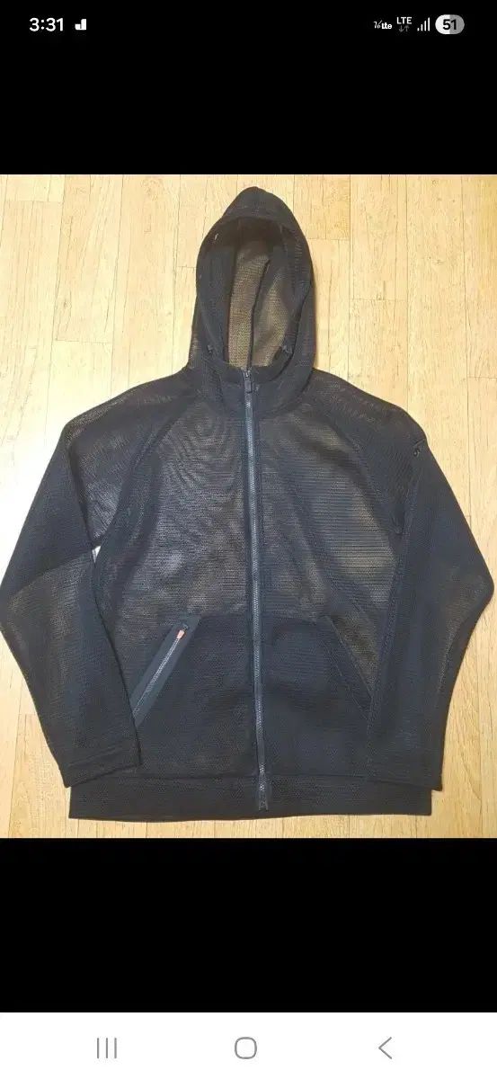 正規品ほぼ新品) DESCENTE デサント 接触冷感 冷感フーディー ジップアップ 全体メッシュ ブラック ジャケット 105