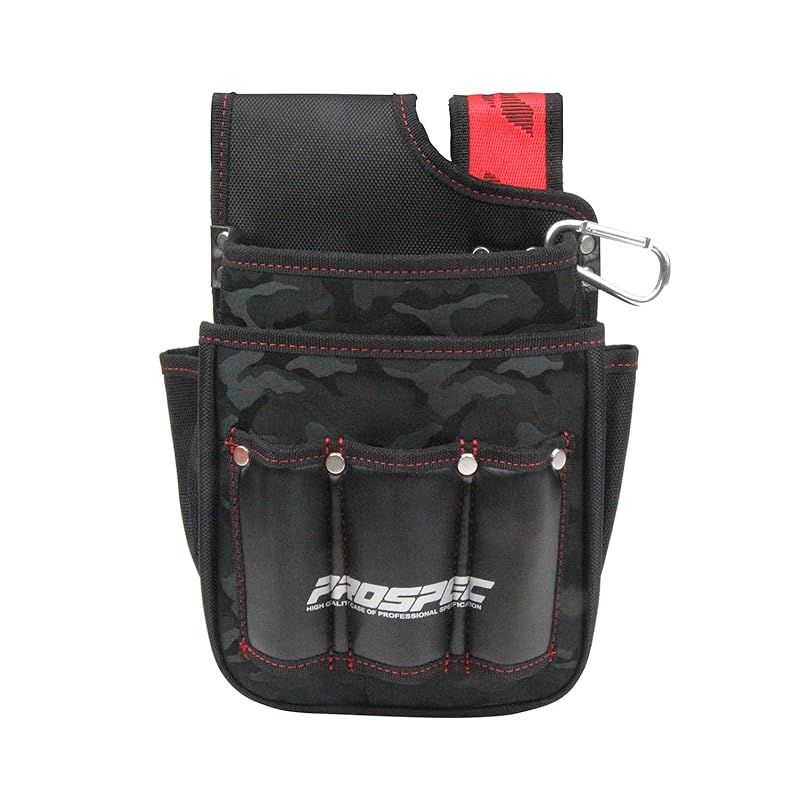 【新品】 SK11 腰袋 底部補強 ブラック迷彩生地 個性的なベルト通し部 PRO-RD13