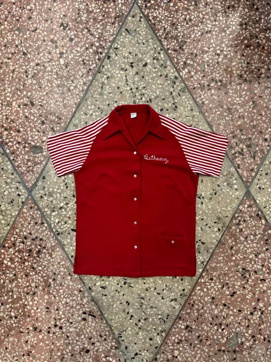 70s Hilton ポリエステル ボーリングシャツ (36)