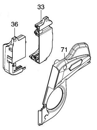 マキタ makita 40Vmax ３５０ミリ充電式チェンソー MUC022GRU 用 1830H3-6 ターミナルボックスセット 137076-5 ブレーキカバー 2点セット