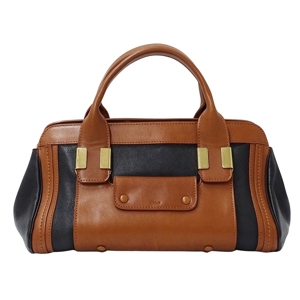 クロエ Chloe バッグ レディース ブランド ハンドバッグ アリス レザー ブラウン ブラック おしゃれ 【中古】