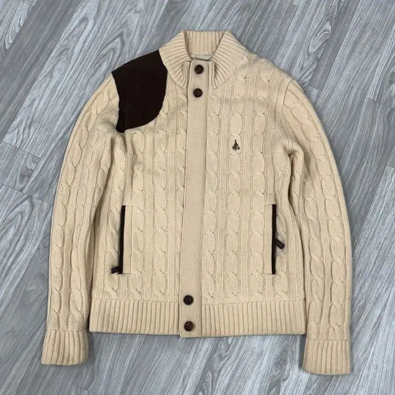 正規品/95 ビーンポール ケーブル編みニット ジップアップ DD