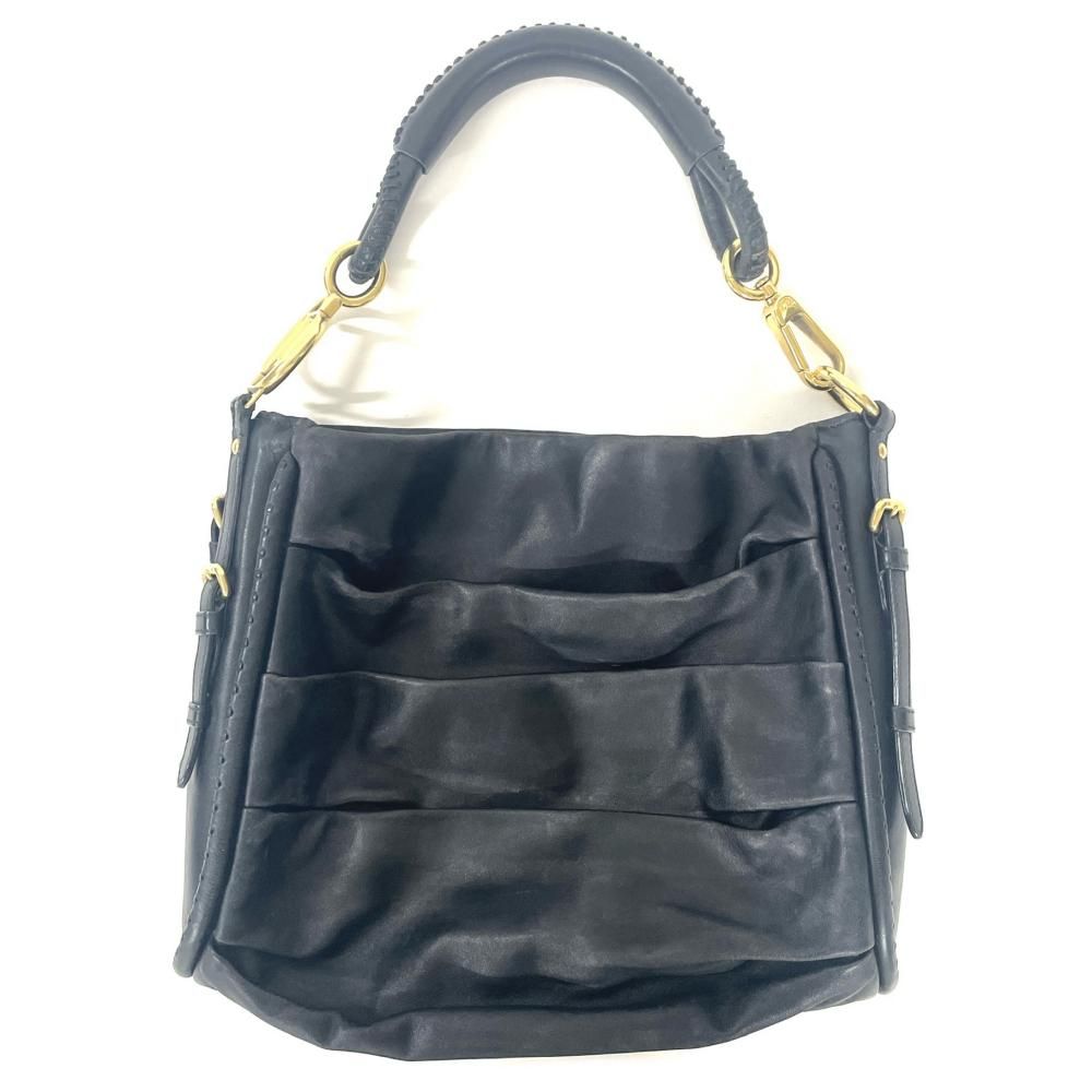 ディオール Dior ショルダーバッグ レザー ブラック【中古】