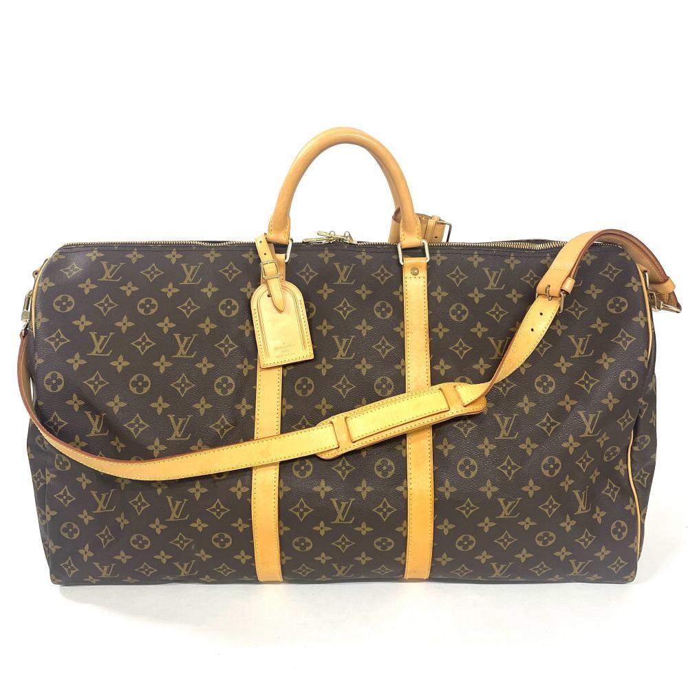 ルイヴィトン LOUIS VUITTON キーポル 60 ボストンバッグ モノグラム キャンバス レザー M41412 ブラウン ゴールド金具【中古】