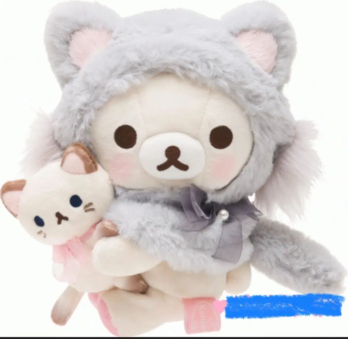 コリラックマ ぬいぐるみ グレー フード ケープ 猫 ぬいぐるみ 限定