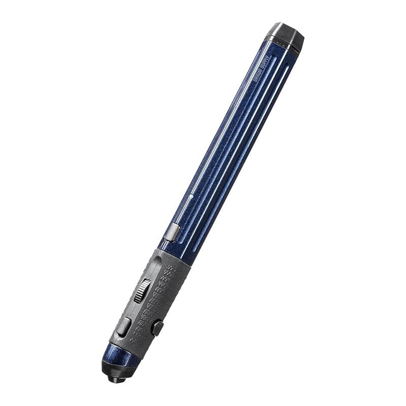 【新品】 サンワダイレクト ペン型マウス Bluetooth/USB-A/USB-C 無線接続 Win/Mac/iPadOS/Android対応 充電式 収納ポーチ付き ブルー 400-MAWBT202BL