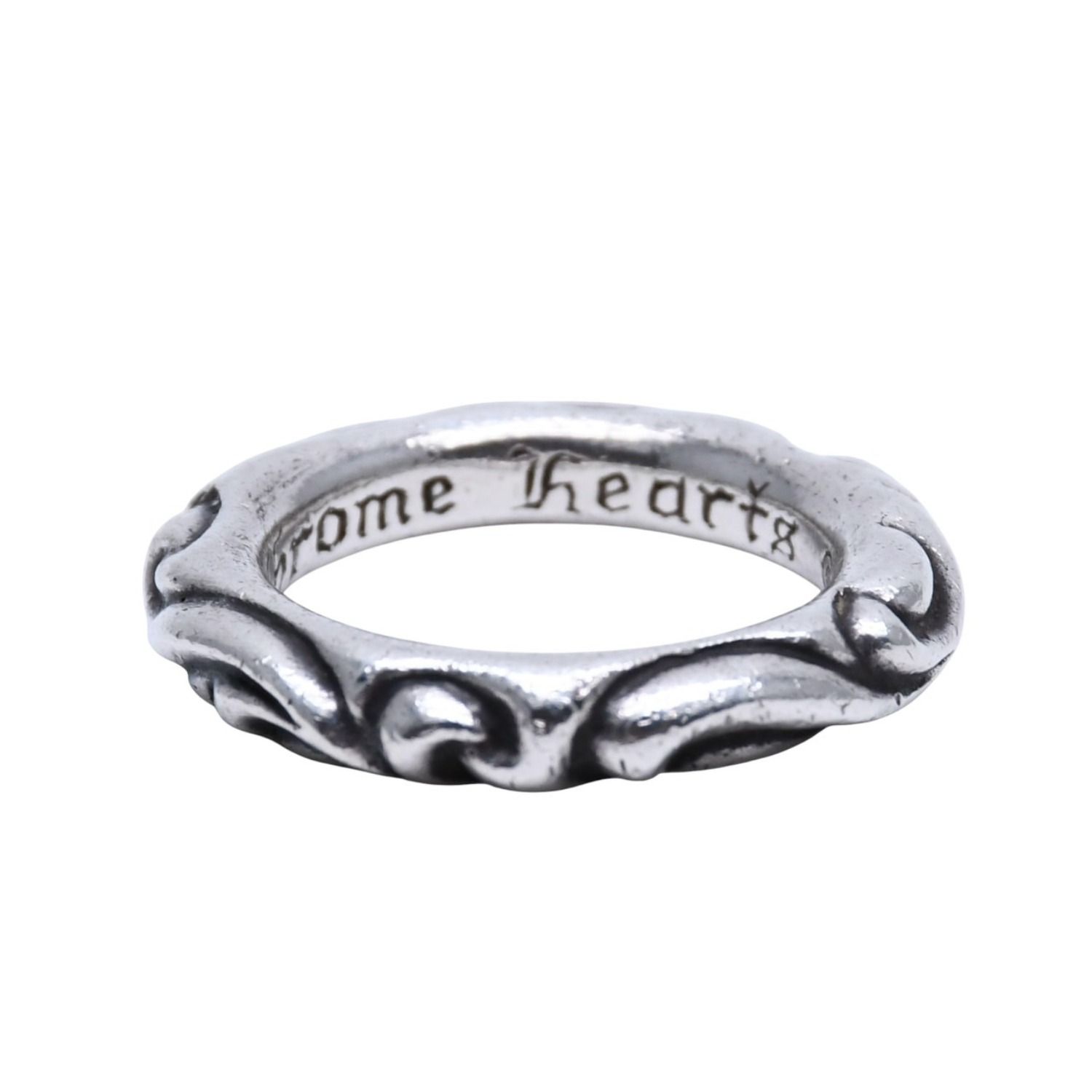 極美品 CHROME HEARTS クロムハーツ スクロールバンドリング 重量約