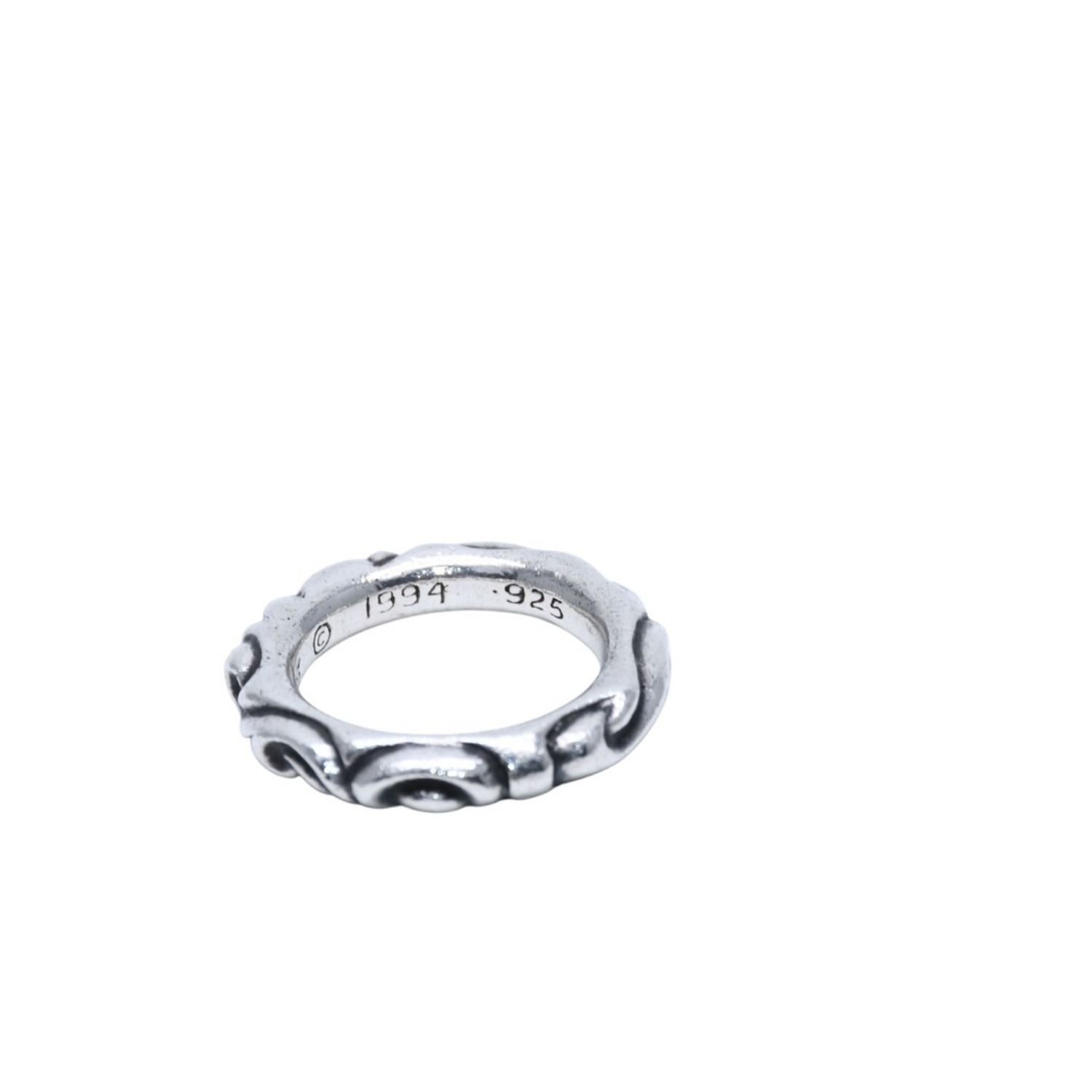 極美品 CHROME HEARTS クロムハーツ スクロールバンドリング 重量約