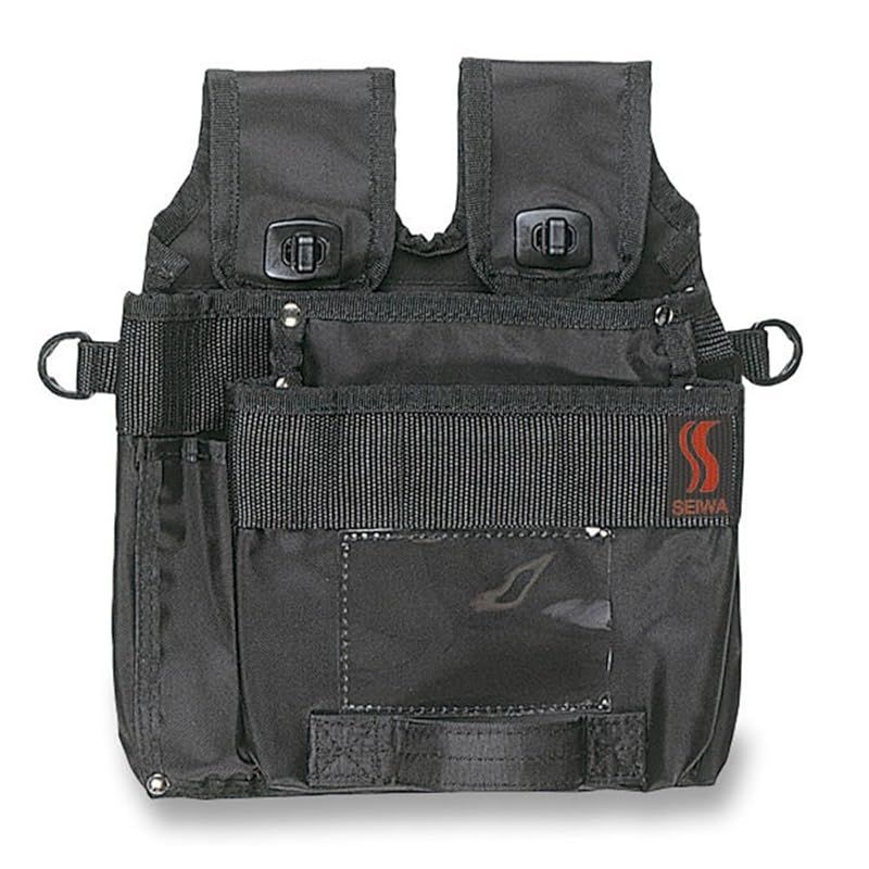 【新品】 セイワ(SEIWA) 清掃 スーパーポシェット (防水タイプ) 黒 SSP-0