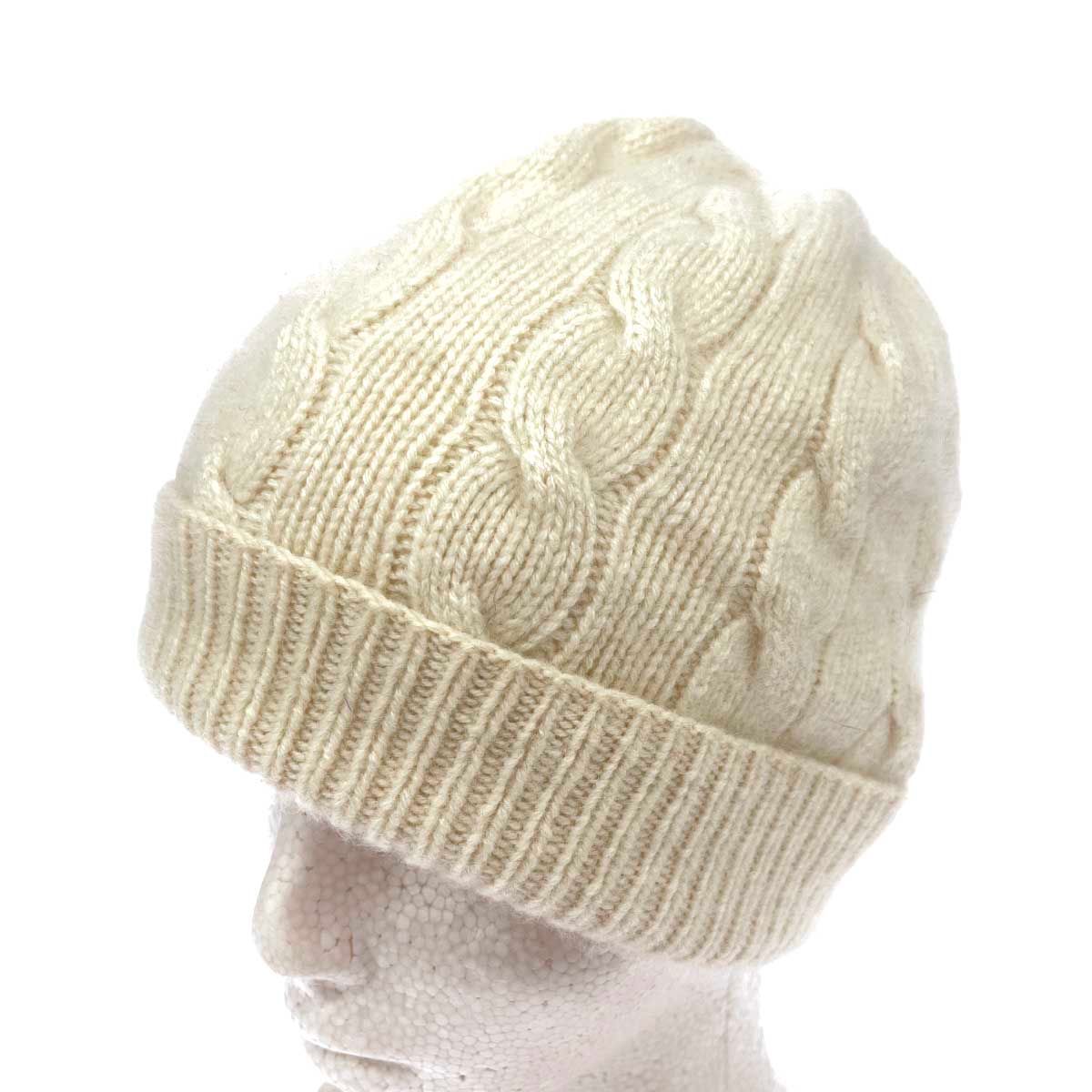 RALPH LAUREN ラルフローレン ニット帽  パープルレーベル/カシミヤ100％    ホワイト レディース / 240001201205 RALPH LAUREN ラルフローレン ニット帽 パープルレーベル/カシミヤ100