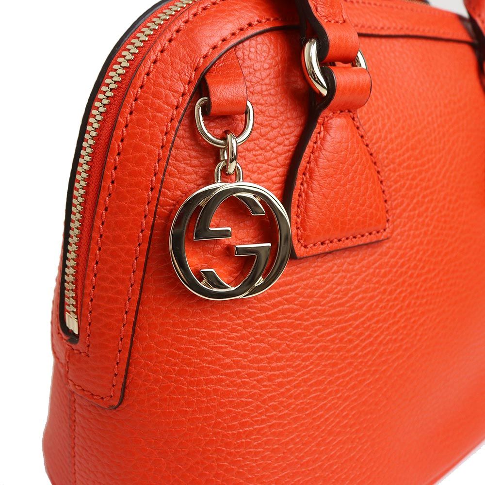 GUCCI グッチ バッグ インターロッキングG 2wayバッグ オレンジ レザー ﾊﾞｯｸﾞ 449661 ショルダーバッグ
 レザー  オレンジ レディース【中古】 グッチ 449661 インターロッキングG カーフスキン オレンジ 2way