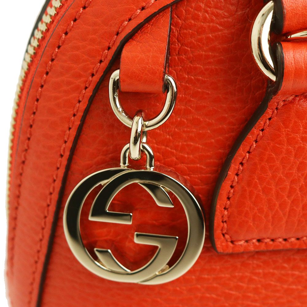 GUCCI グッチ バッグ インターロッキングG 2wayバッグ オレンジ レザー ﾊﾞｯｸﾞ 449661 ショルダーバッグ
 レザー  オレンジ レディース【中古】 グッチ 449661 インターロッキングG カーフスキン オレンジ 2way