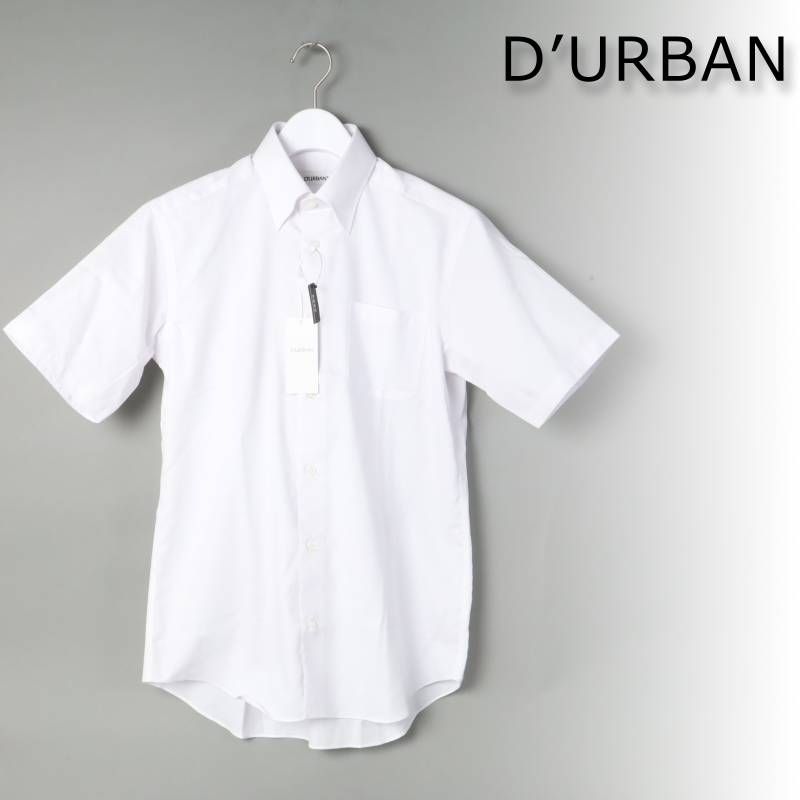 新品 DURBAN ダーバン パープルミニチェックドレスシャツ ( スナップダウン ) 半袖シャツ M # 429 5,168円