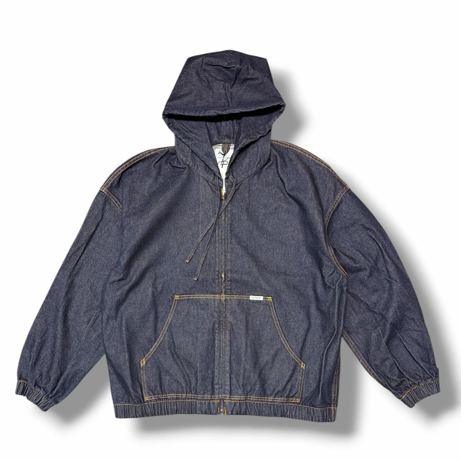 参考上代41800円 未使用 COOTIE PRODUCTIONS 25AW 12.5oz Denim Zip Up Hooded Jacket デニムジップアップフーデッドジャケット クーティープロダクションズ CTE-25A205 インディゴ L