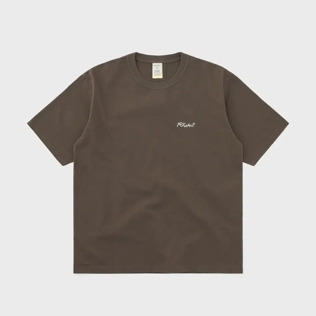 カーキス スクリプト ロゴ 半袖Tシャツ ダーク ブラウン