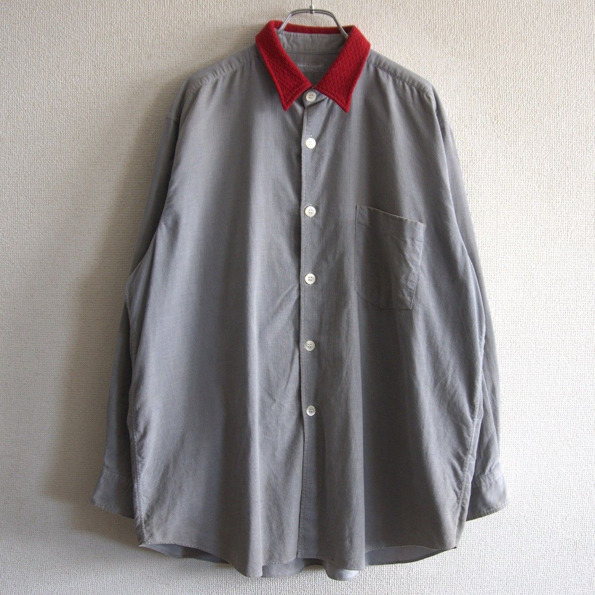 【AD2000/アーカイブ】COMME des GARCONS HOMME【00s 襟切替 コーデュロイ シャツ】 コムデギャルソン オム 26040839