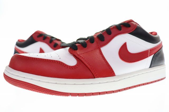 ナイキ NIKE AIR JORDAN 1 LOW WHITE RED 28.5cm 553558-163 AJ1 エア ジョーダン ロー ホワイト レッド 【ブランド古着ベクトル】【中古】 ▲260428