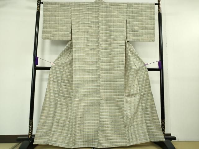 き*わ様 連休値下げ。裄長 浦野理一 経節紬 着物と袋帯セット 本日も