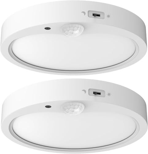 【節電対策-5年保証】OCIOC 省エネ LEDシーリングライト 4畳 6畳 18w 超薄デザイン 洗面所 台所 トイレ キッチン 廊下 玄関 小型 天井照明 工事不要 リモコンなし メーカー5年保証 (人感センサー, 4畳 白枠 2160l 95ba6380