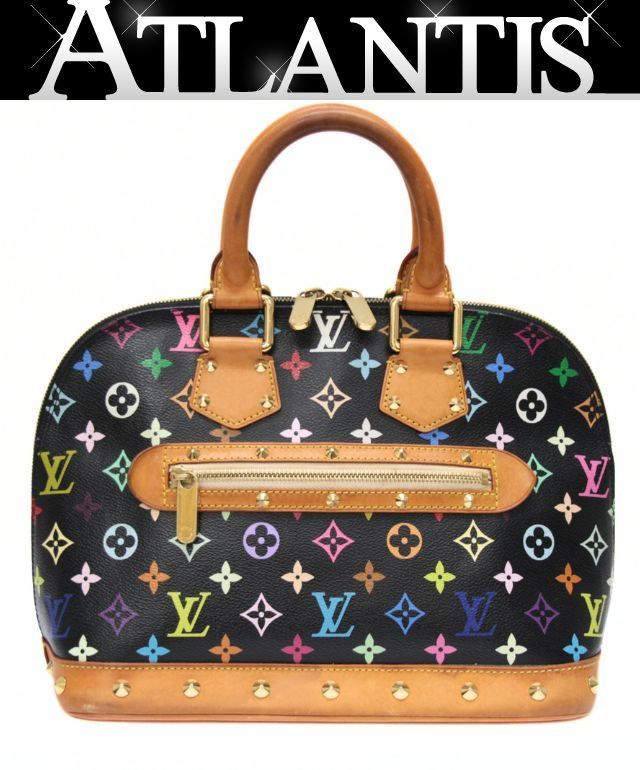 ルイヴィトン Louis Vuitton アルマPM ハンドバッグ マルチカラ― 黒