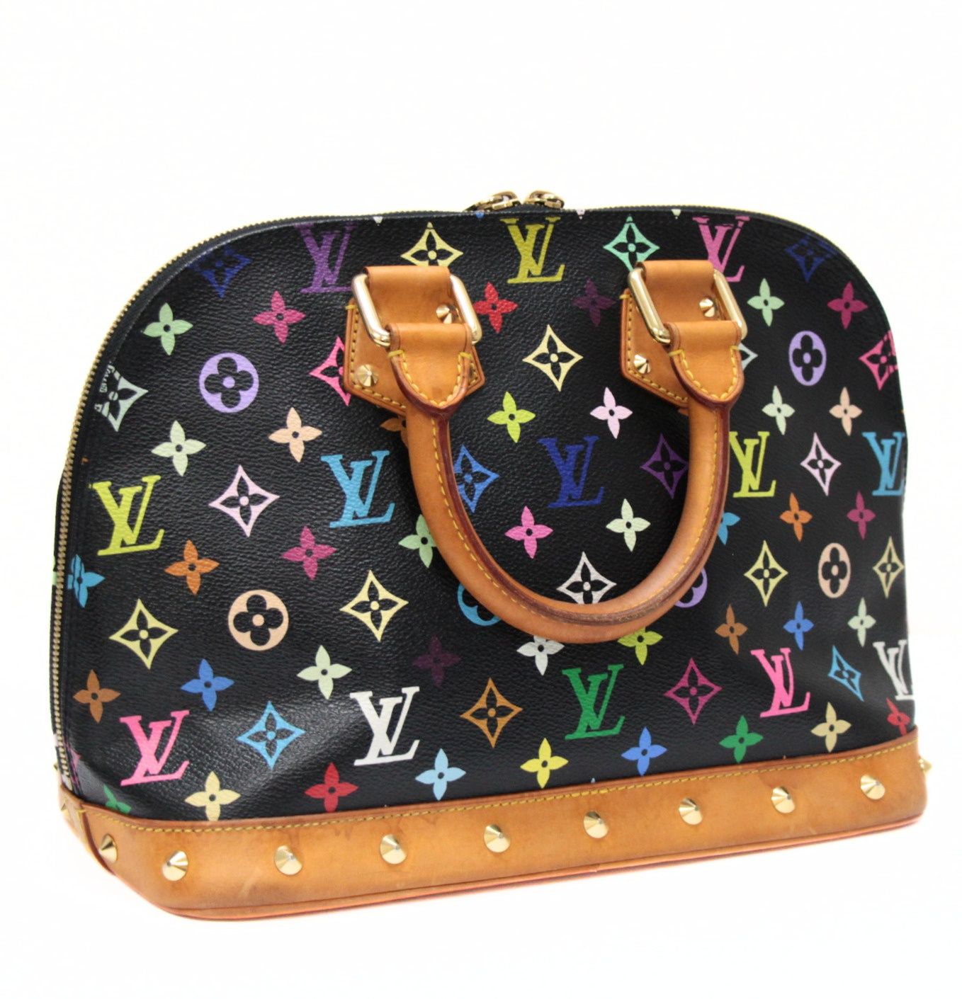ルイヴィトン Louis Vuitton アルマPM ハンドバッグ マルチカラ― 黒