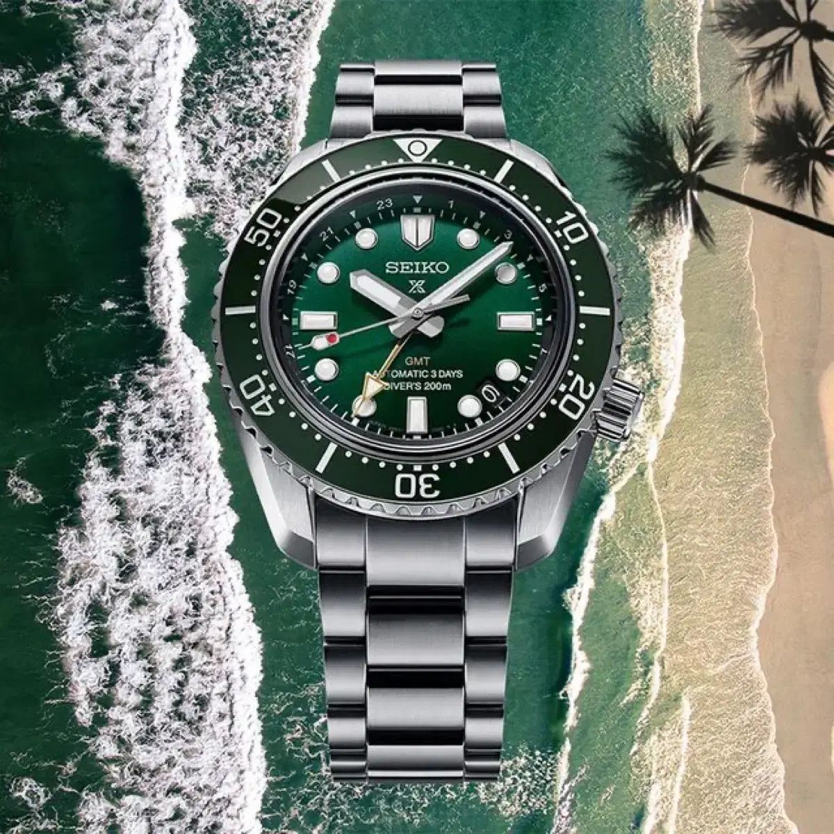未開封 セイコー プロスペックス 大谷 SPB381J1 グリーン GMT 自動巻き 腕時計