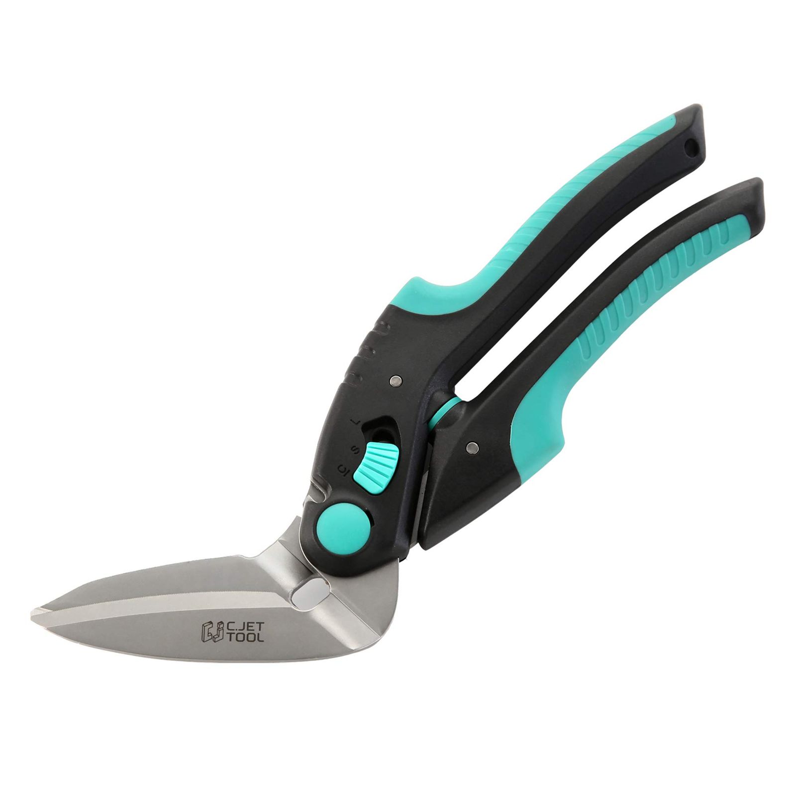 C.Jet Tool 万能ハサミ ステンレス鋼製 多機能 鋼製刃 多目的切断工具 - 金属 DIY 工具 厚紙 段ボール 粗大ゴミ 解体 資源ゴミ 工場作業 角度付き グリップ開き幅調整可 強力 はさみ - グリーン(沖縄・離島の方発送不可） 66b5a289