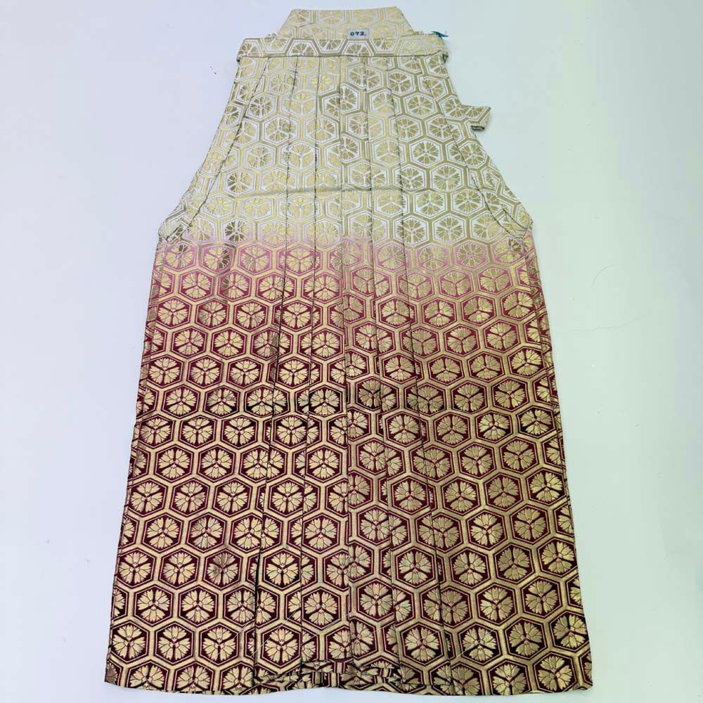 袴 行灯袴 男袴 紐下丈91cm 男性用袴 2Lサイズ 成人式袴 金 黄色 中古 4654