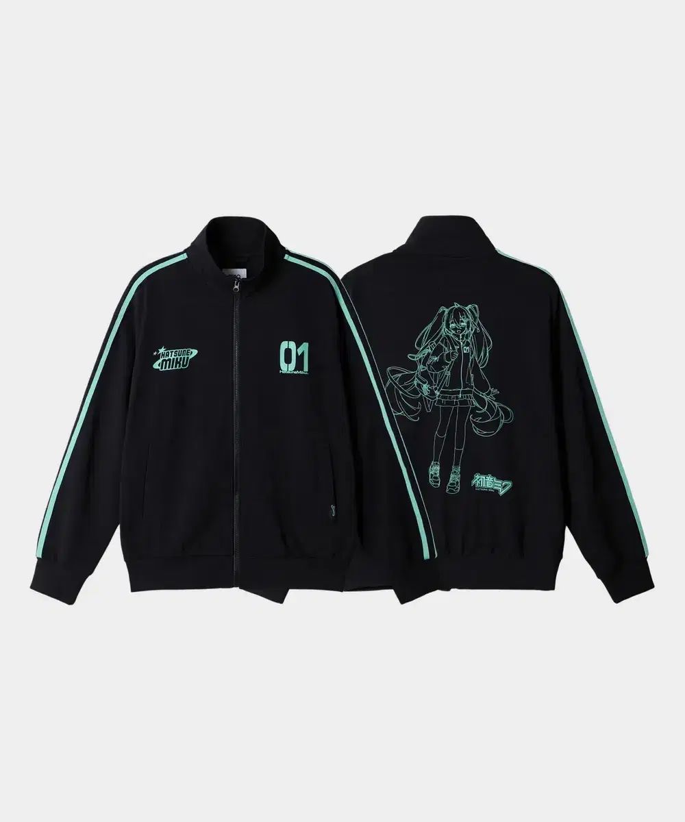 SPAO 初音ミク ブラック トラック ジャケット XL