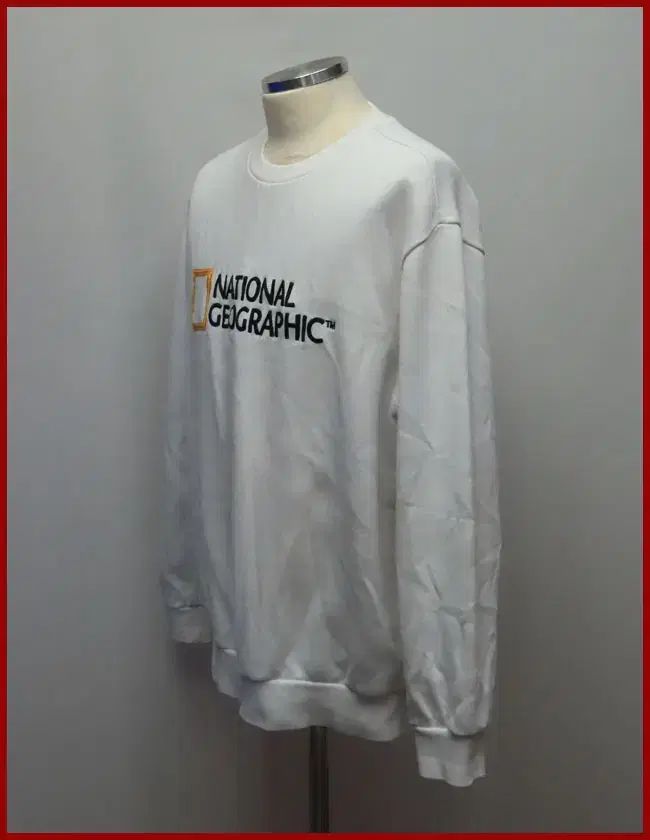 ナショナルジオグラフィック / 白いスウェットTシャツ / 105サイズ / ヴィンテージグッドポーズ (F-11)