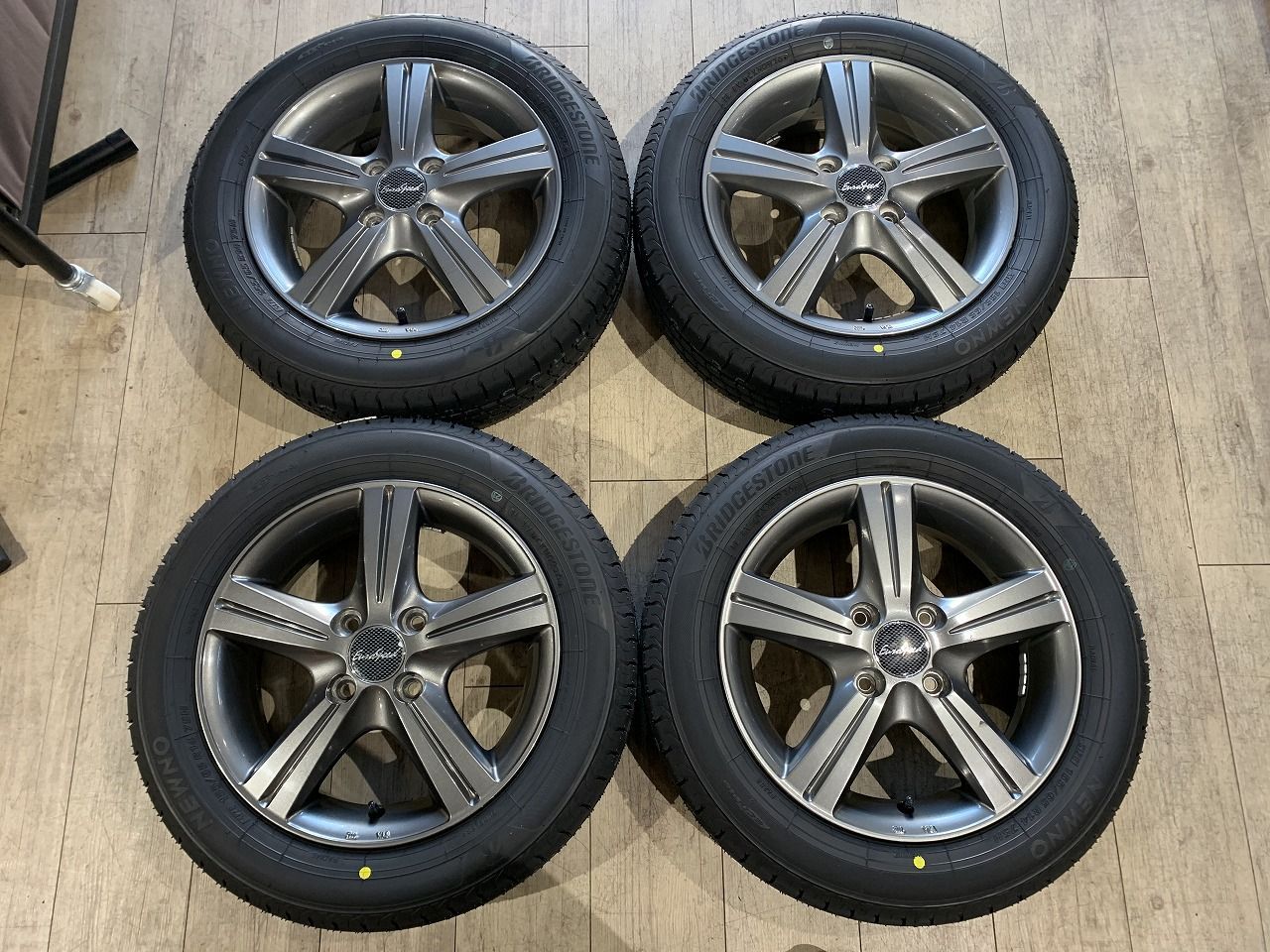 【2604003】新品タイヤ EuroSpeed 14インチ 4.5J +43 PCD100 4H + NEWNO 155/65R14 2026年 軽自動車 ワゴンR N-BOX タント ムーヴ スペーシア パレット ルークス デイズ エブリィ クリッパー 等