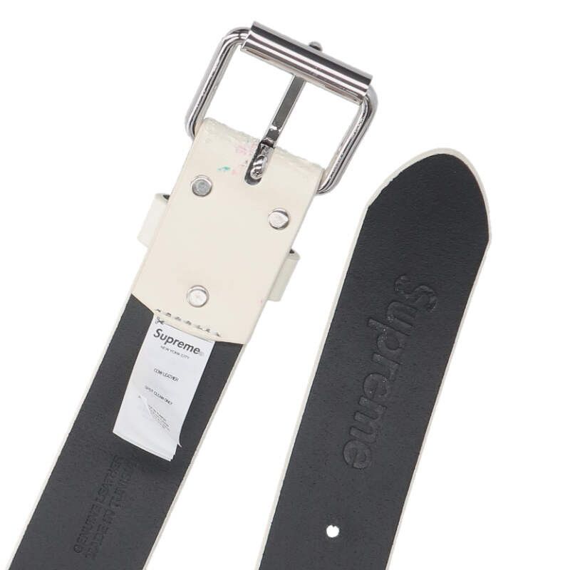 シュプリーム Repeat Leather Belt ロゴレザー花柄ベルト メンズ