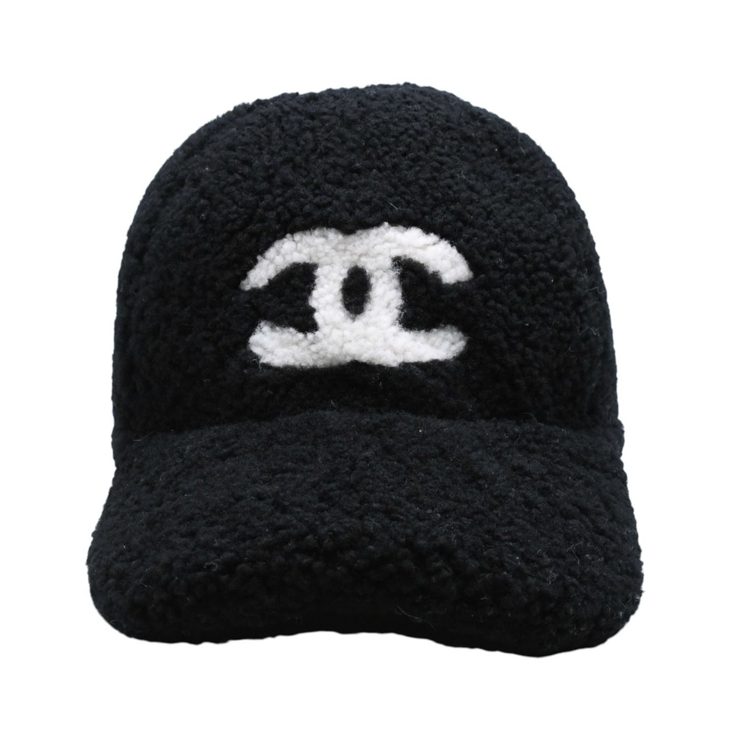 CHANEL シャネル キャップ ココマーク E1LGPP0A ボア ムートン ボアキャップ ブラック 美品 中古 4a001179
