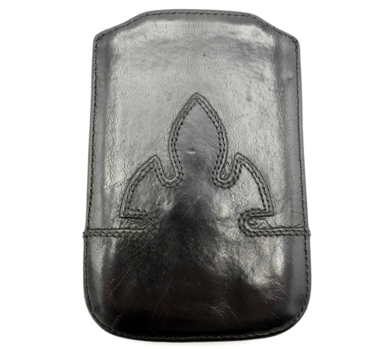 クロムハーツ CHROME HEARTS 【 PHONE CASE FLERKNEE LEATHER 】 レザー フォンケース 49835