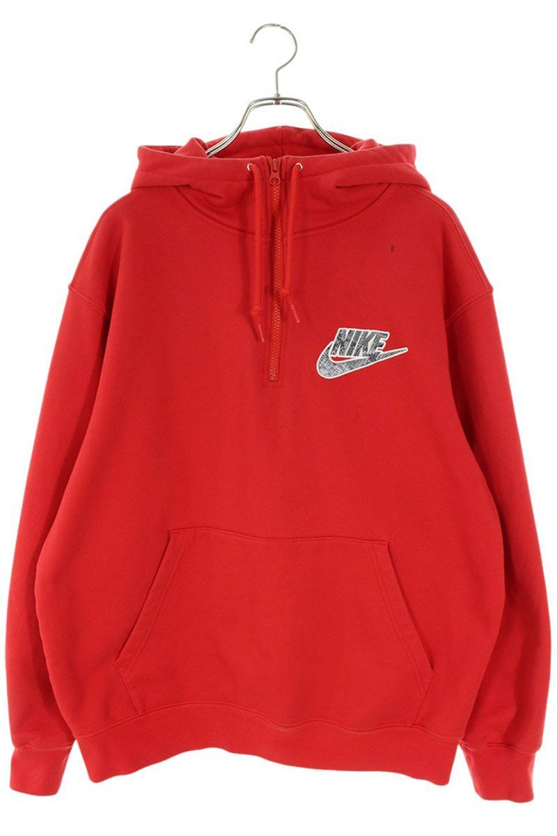 シュプリーム ×ナイキ NIKE 21SS Half Zip Hooded Sweatshirt ハーフ 