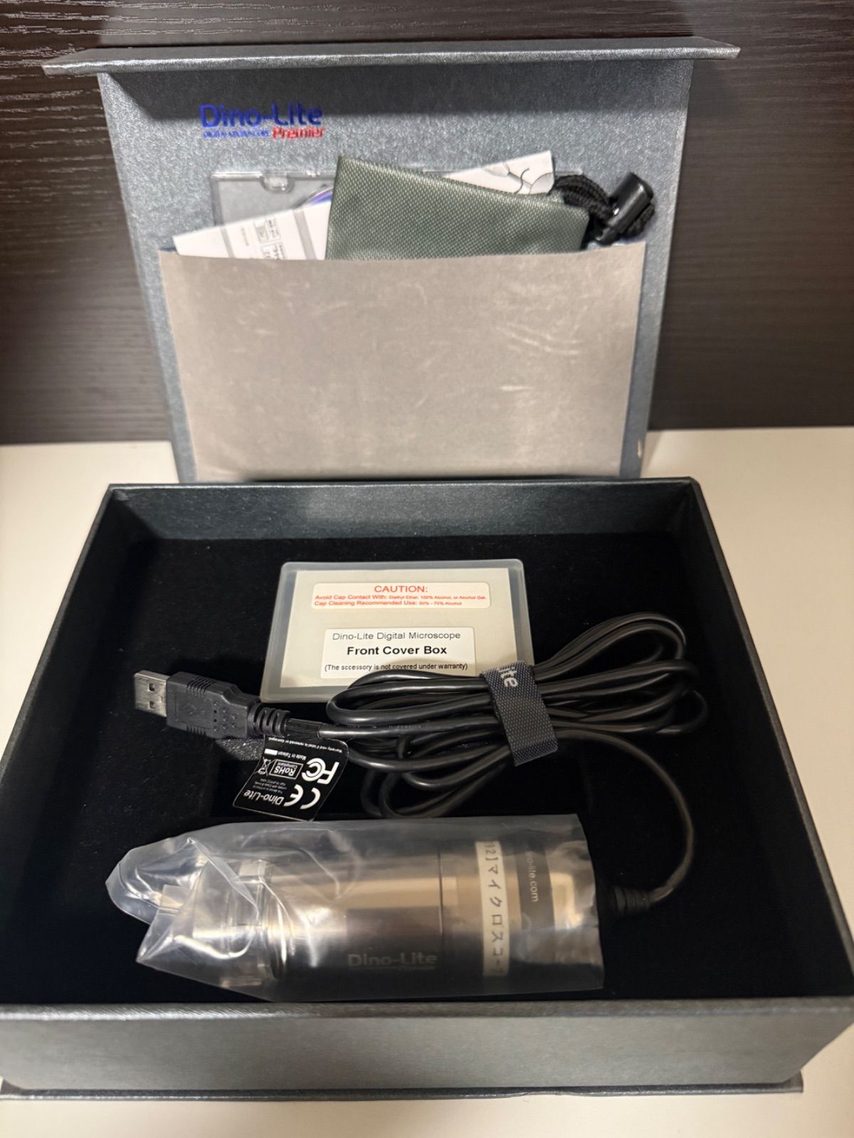 【美品】DINOLITE DINOAM7013MZT4 USB有線式デジタルマイクロスコープ Dino-Lite Premier S Polarizer 偏光 400x 高解像度モデル
