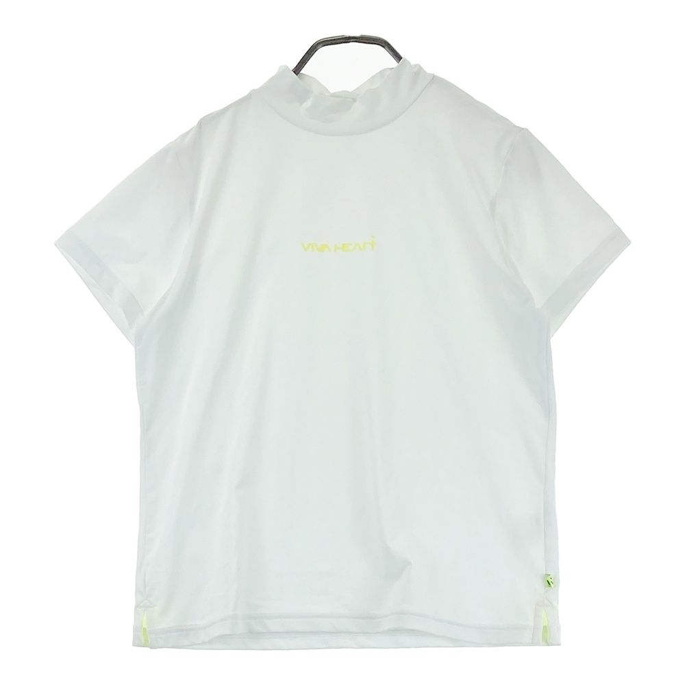 サイズ：42 VIVA HEART ビバハート 012-25840 ハイネック半袖Tシャツ ホワイト系 [240101678215] ゴルフウェア レディース ストスト