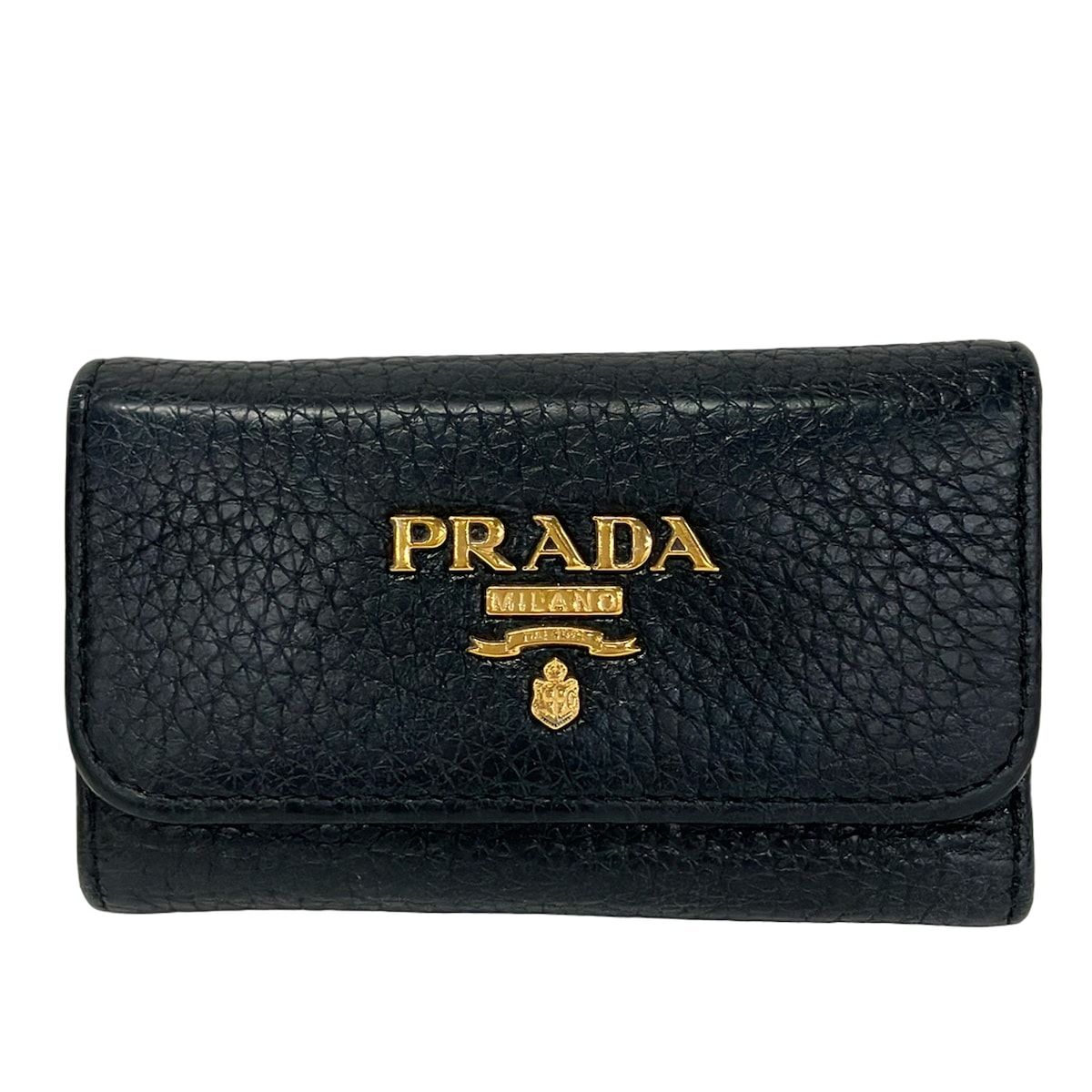 PRADA(プラダ) キーケース - 黒 6連フック レザー