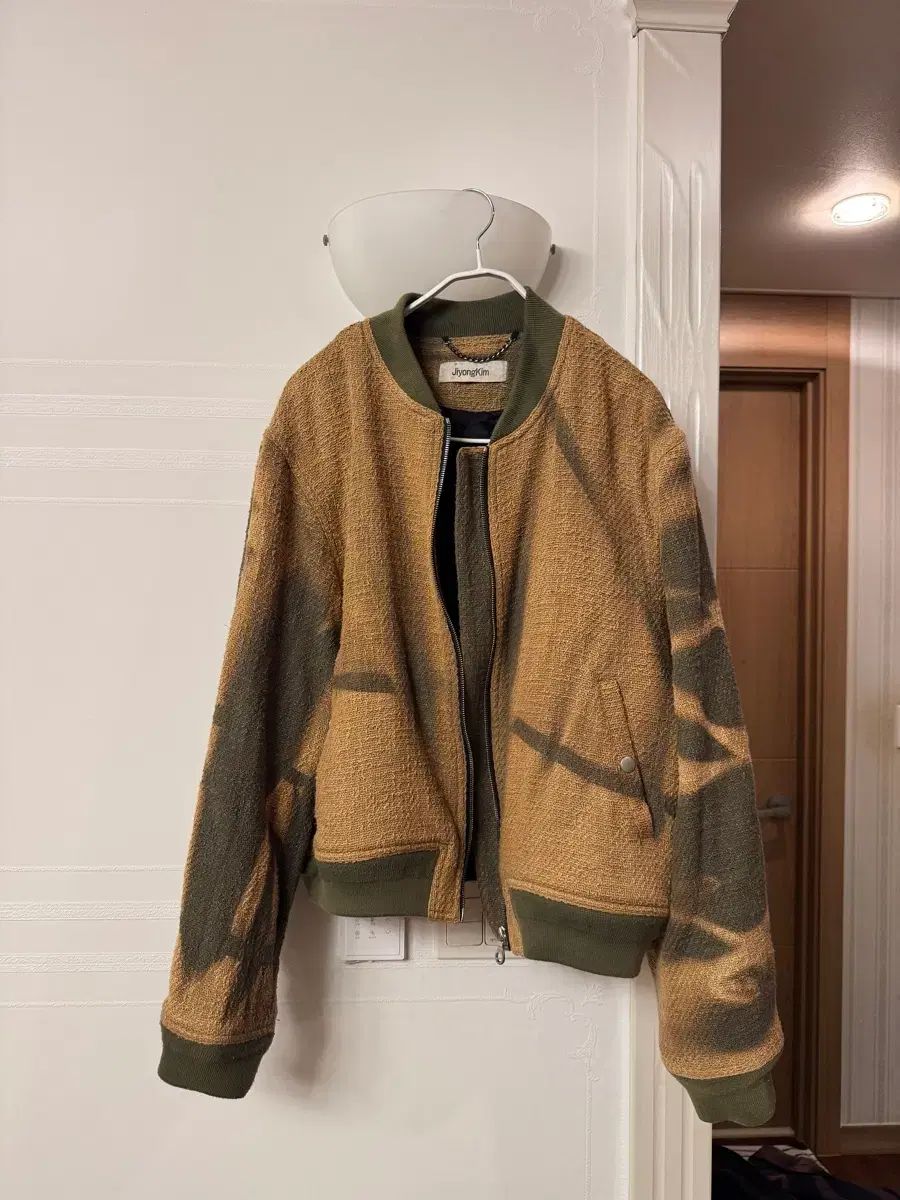 ジヨンキム 23AW サンブリーチ ツイード ブルゾン オリーブ カーキ