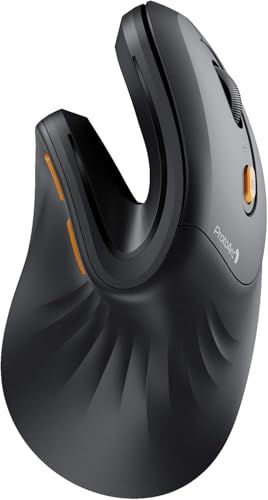 ProtoArc EM11 NL エルゴノミクスマウス 縦型58° 静音 無線 Bluetooth 2.4GHz 3台同時接続 ワイヤレスマウス Type-C充電式 進む/戻るボタン搭載 高精度 3段階DPI切替 Windows Mac iO d4875ffb