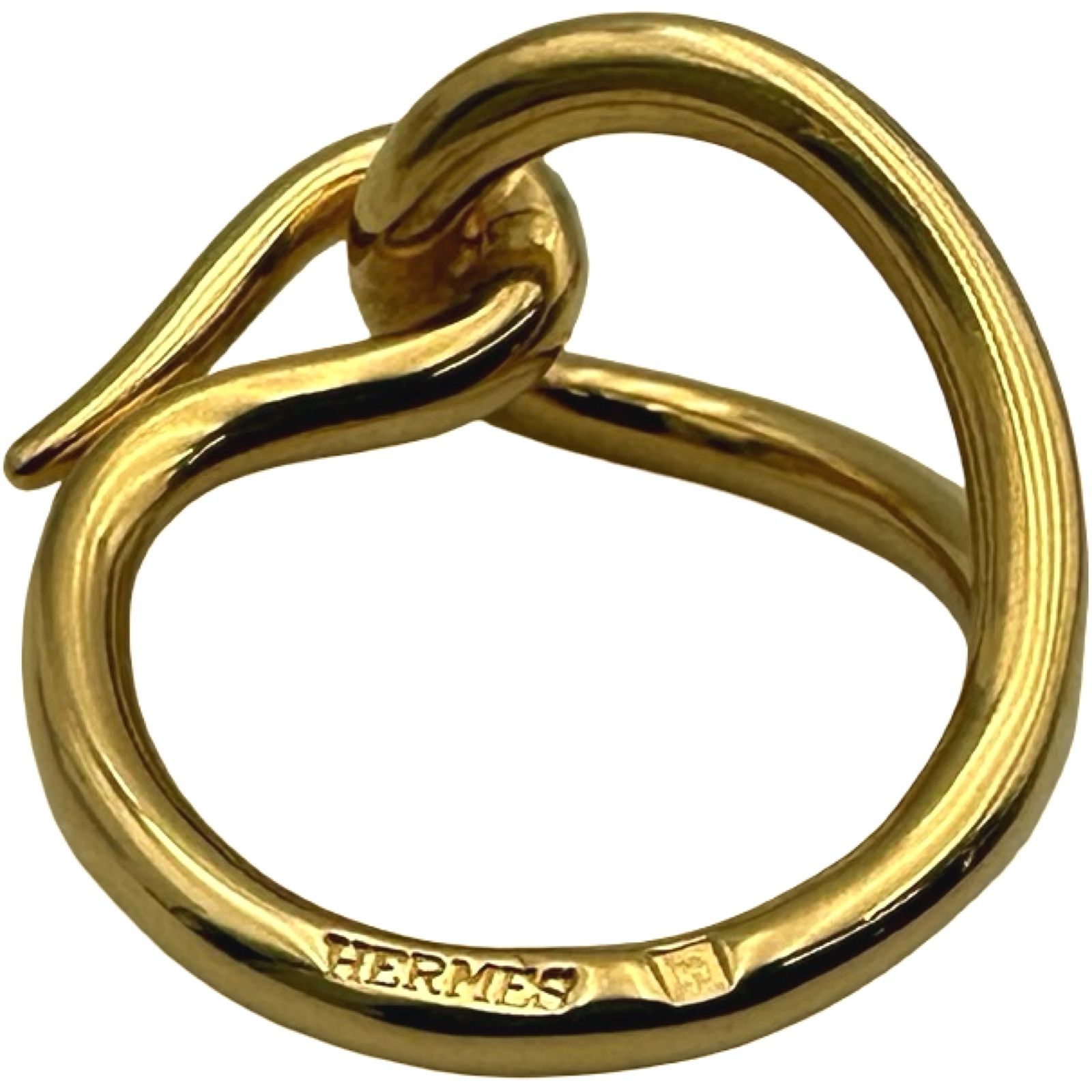 エルメス HERMES ジャンボ スカーフリング ゴールド 美品