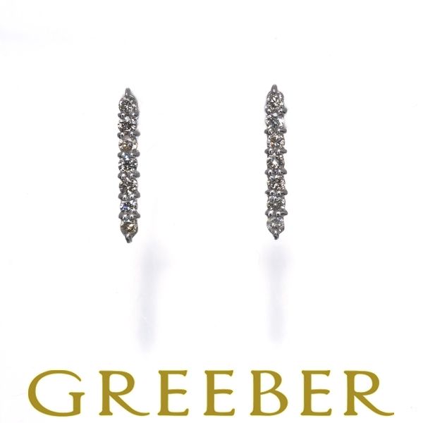 ダイヤ ダイヤモンド 0.10ct/0.10ct ピアス K18WG #193034