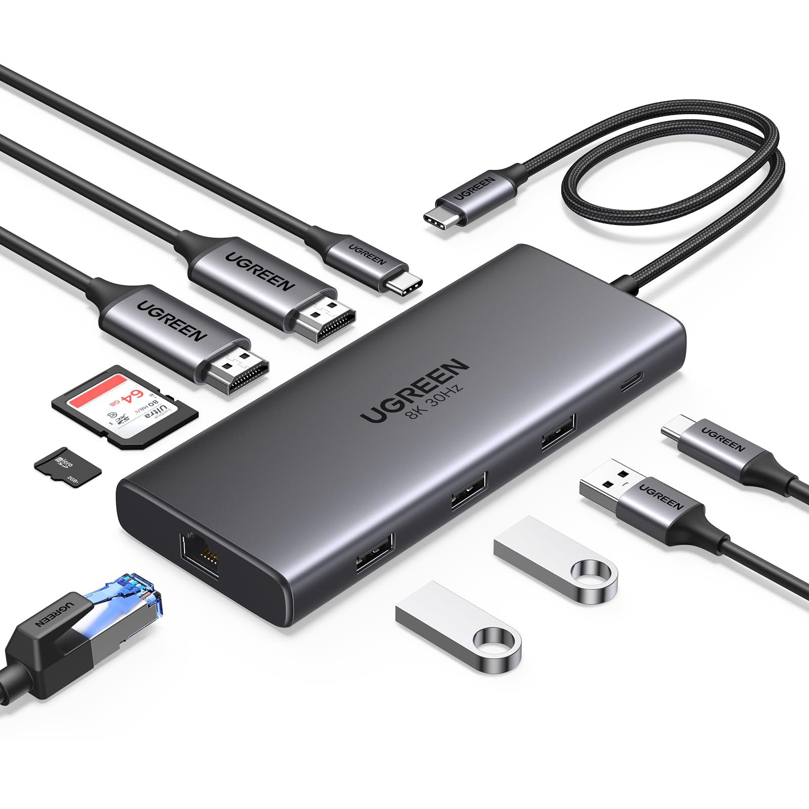 送料無料】UGREEN Revodok Pro 210 10 in 1 USB-Cドッキング