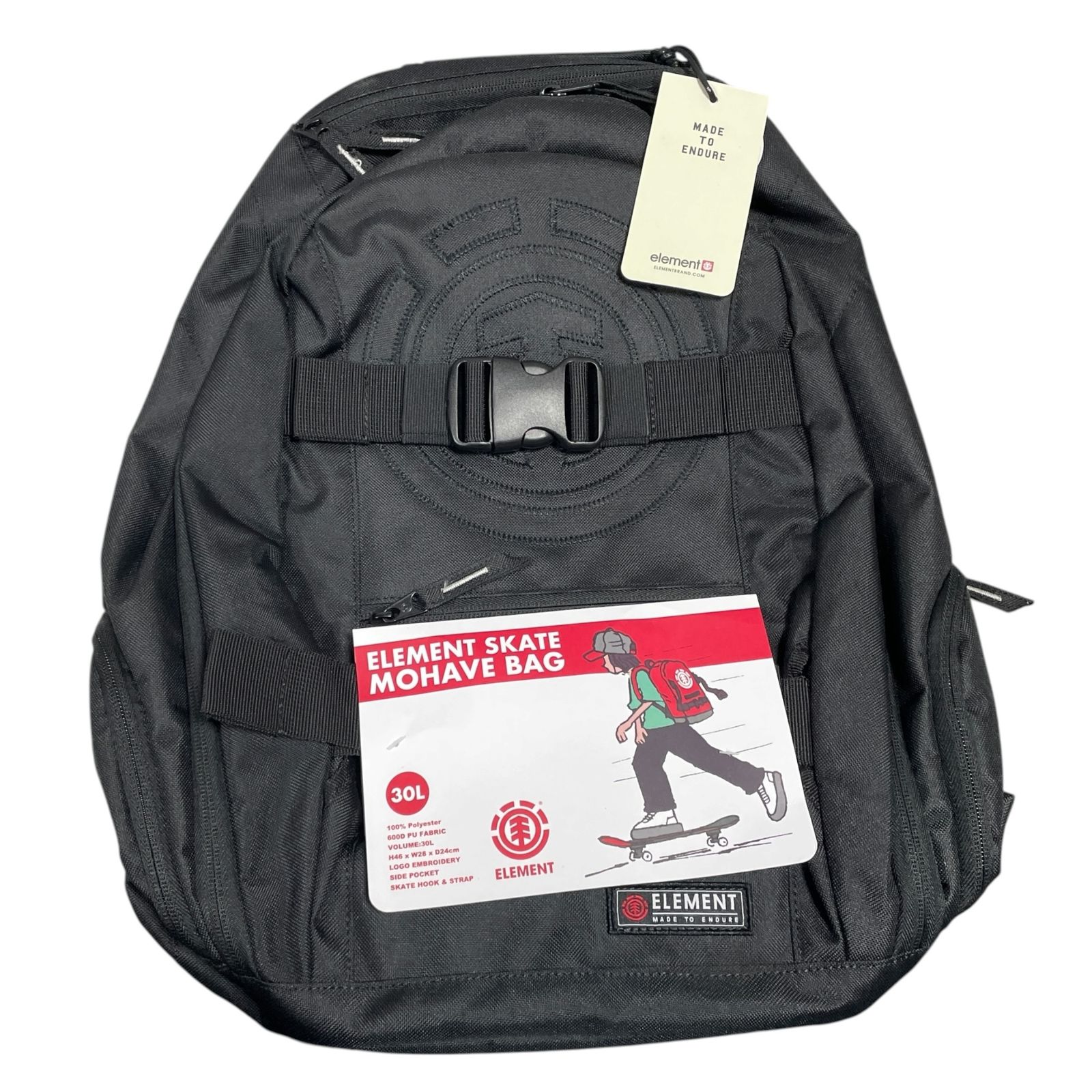◆未使用品◆ ELEMENT エレメント MOHAVE DLX Backpack バックパック デイパック BD021941 ブラック リュックサック V7765NA