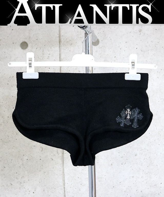 クロムハーツ　Tバックショーツ　ヴィンテージ クロムハーツ CHROME HEARTS クロス ベロア Tバッグ ショーツ - メルカリ