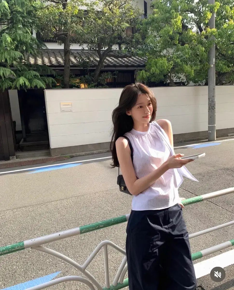 Le Plein セリア タイ ブラウス tie blouse