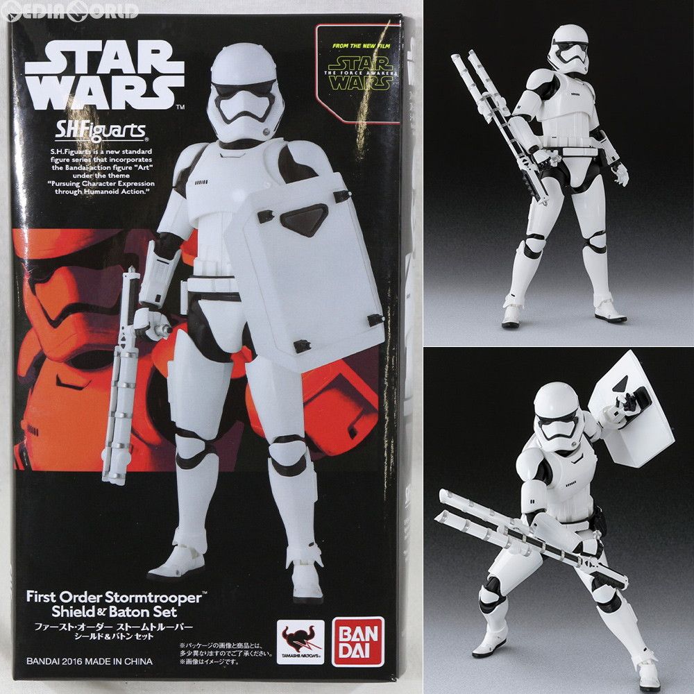 魂ウェブ商店限定 S.H.Figuarts(フィギュアーツ) ファースト・オーダー ストームトルーパー(シールド&バトンセット) STAR WARS(スター・ウォーズ)/フォースの覚醒 可動フィギュア バンダイ