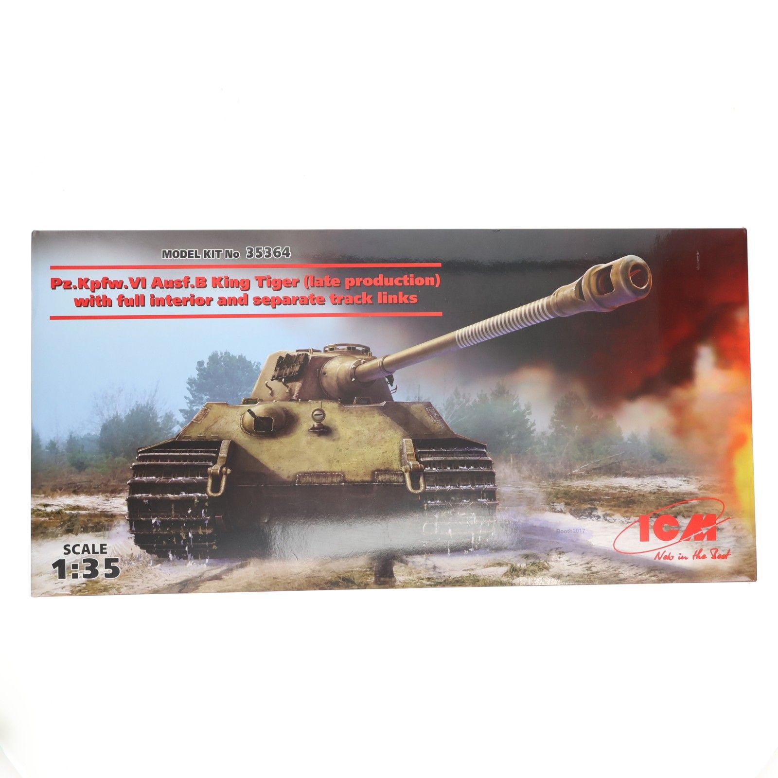 1/35 キングタイガー後期型 w/フルインテリア プラモデル(35364) ICM