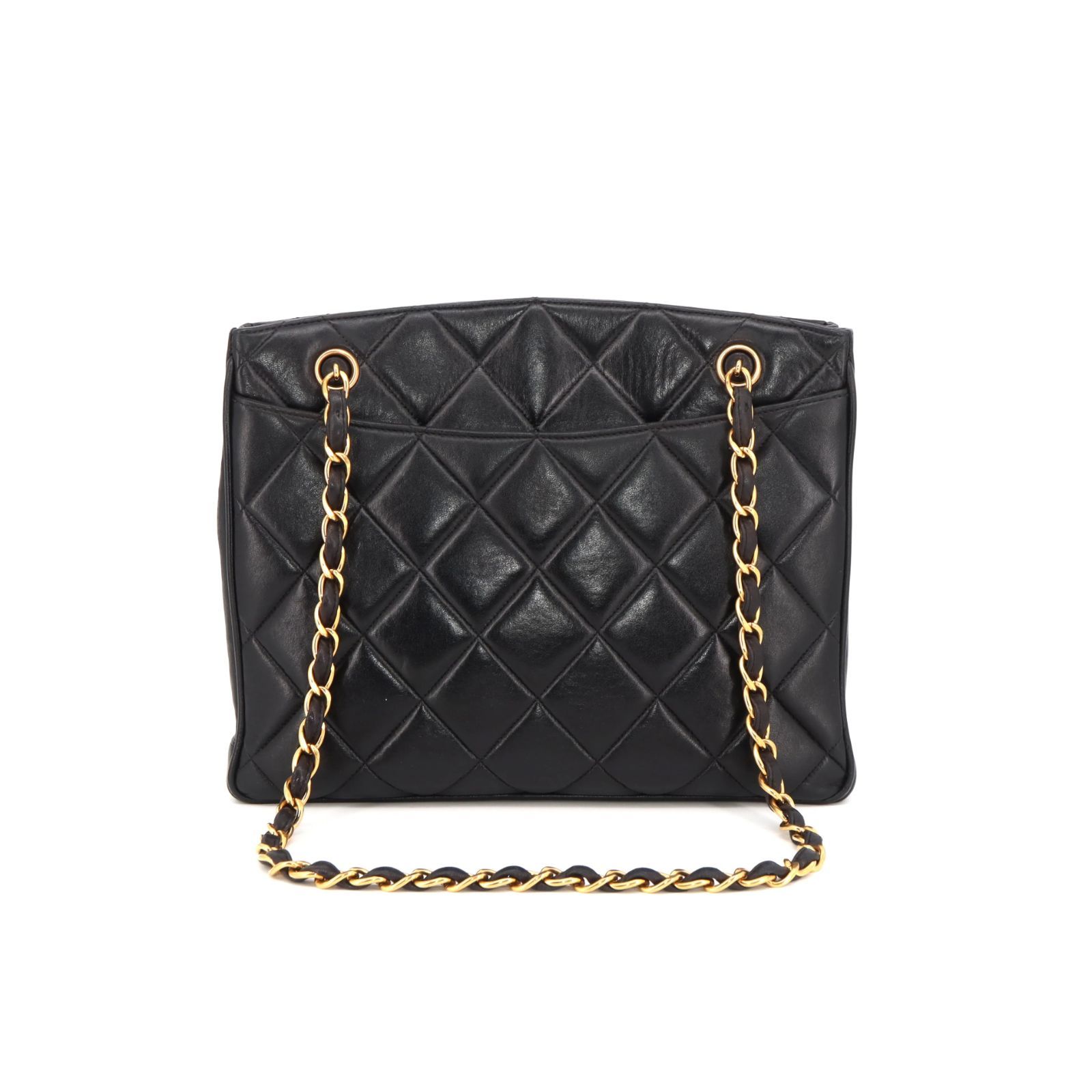 中古】美品 Chanel Matelasse Coco Mark Chain Tote Bag シャネル 
