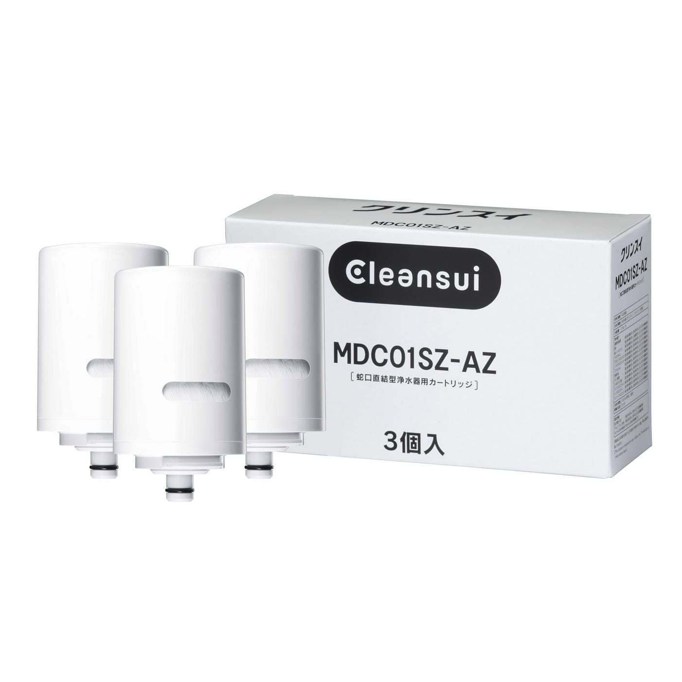 クリンスイ 浄水器 蛇口直結型 交換カートリッジ【メーカー純正品 日本製】 MONOシリーズ (MDC01S×3個入り) 増量パック MDC01SZ-AZ PFOS/PFOA 有機フッ素化合物 除去t 4be30d33